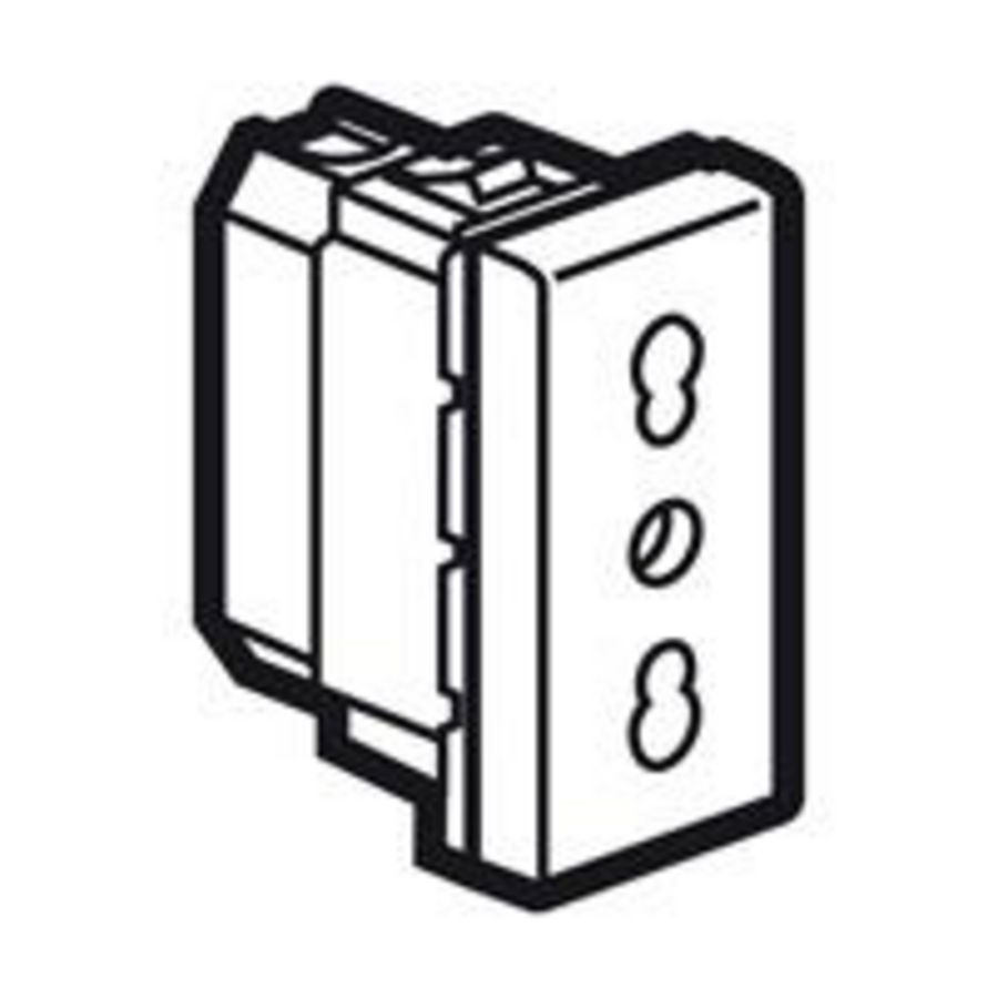 Wandcontactdoos 2P + A IT 10/16A 1 module Arteor VVE=10