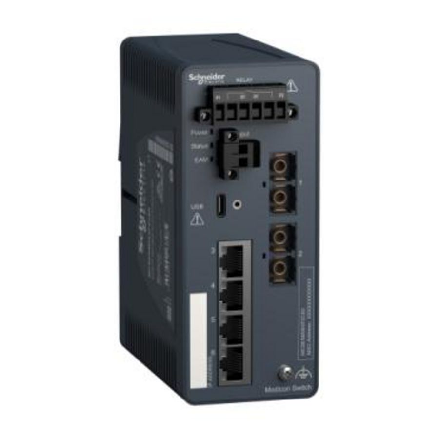 Managed Switch 4 ports copper + 2 ports fiber optic Modicon