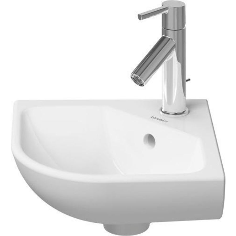 ME BY STARCK #072243 hoekfontein 435mm wit met kraangat met overloop