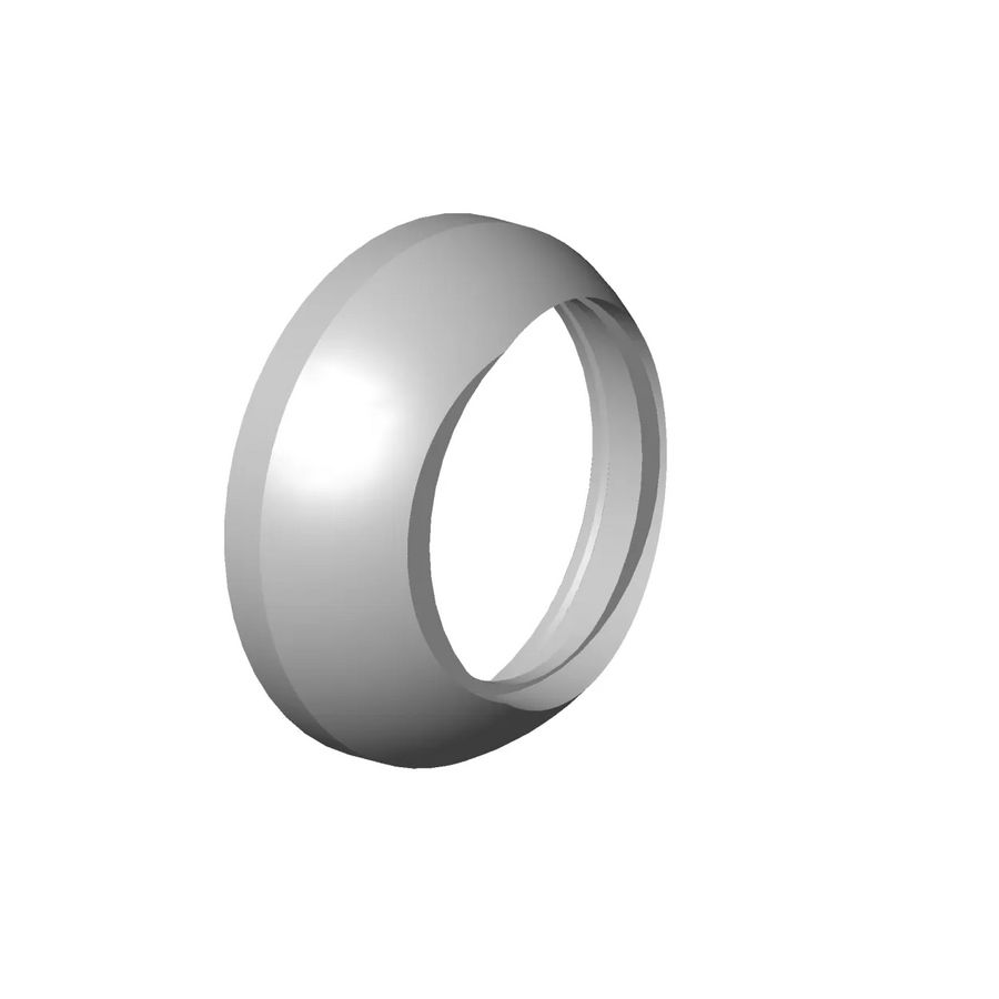 Kapje 44x13,5mm Messing gebors. (23kt Goud)