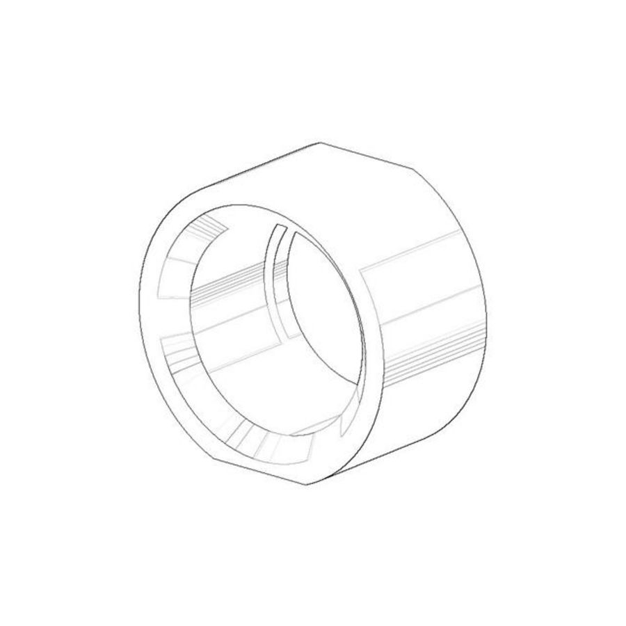 Bevestiging Moer sleutelvlak 1/2" chr