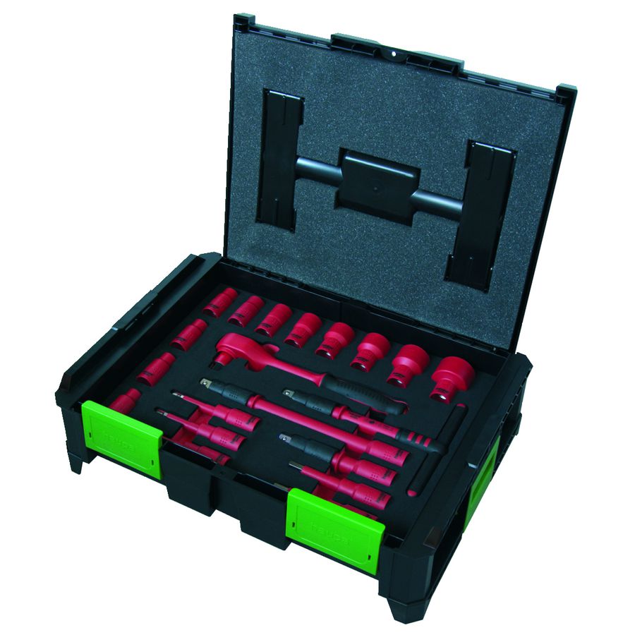 Doppenset in koffer 20-delig 1/2"aandrijving SysCon 1000V VDE