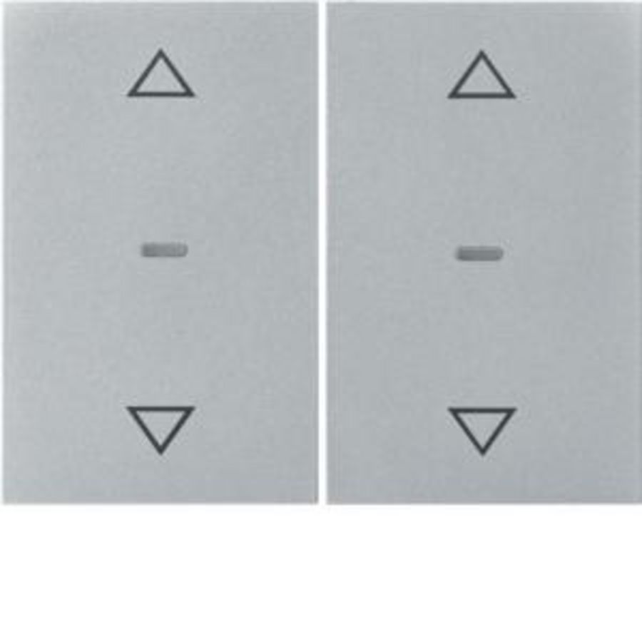 Afdek. drukknopmodule, 2-v, pijlsymb. berker K.5 aluminium Hager