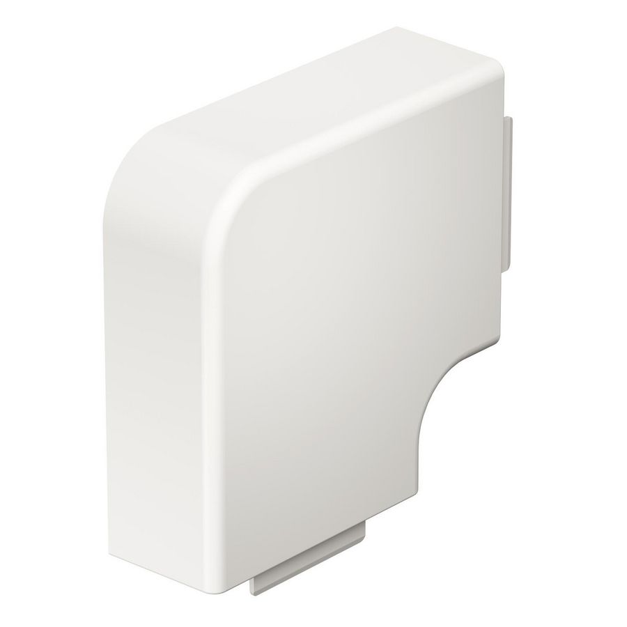 Deksel platte hoek 40x90mm polyvinylchlorid puur wit VVE=2