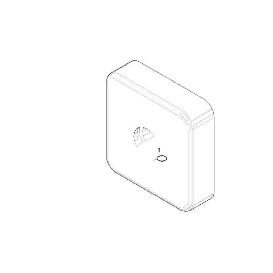 Rozet v. kraanbuis 63x63x18mm Mat Wit