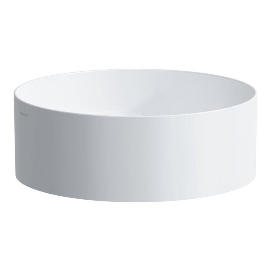Living Square Saphir wastafel 380mm rond wit z.kraang/overl.