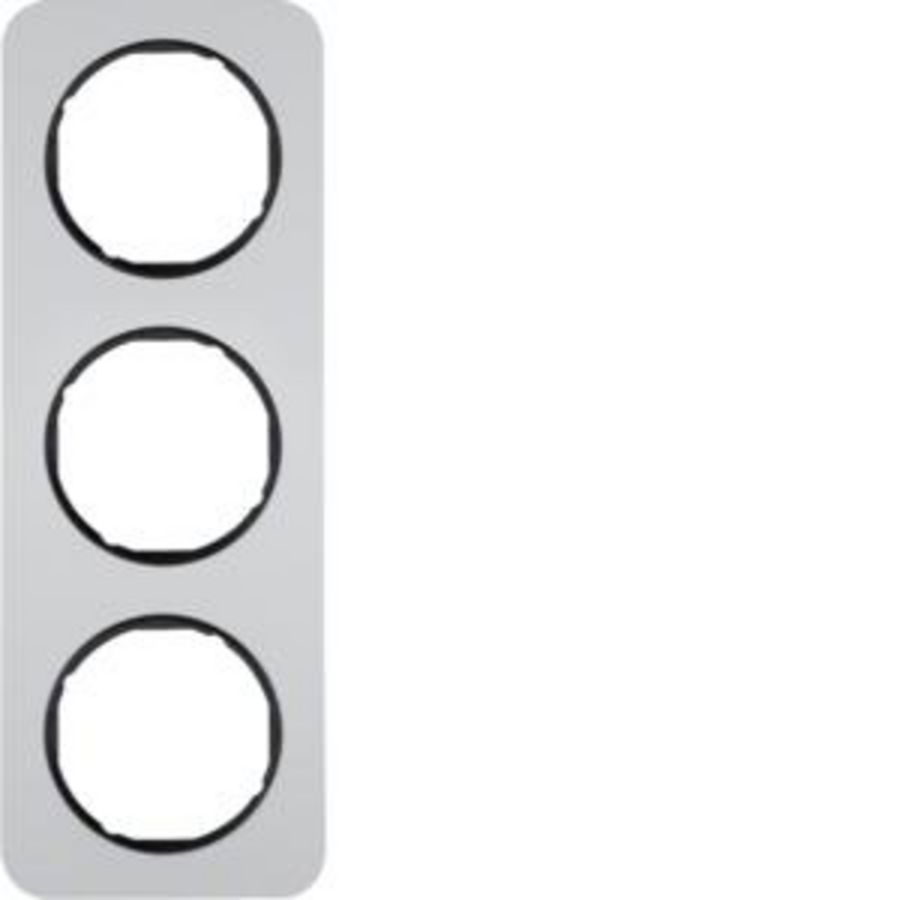 Afdekraam 3-v berker R.1 aluminium/zwart