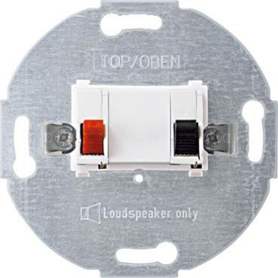 Loudspeaker connection insert 1-gang polar white