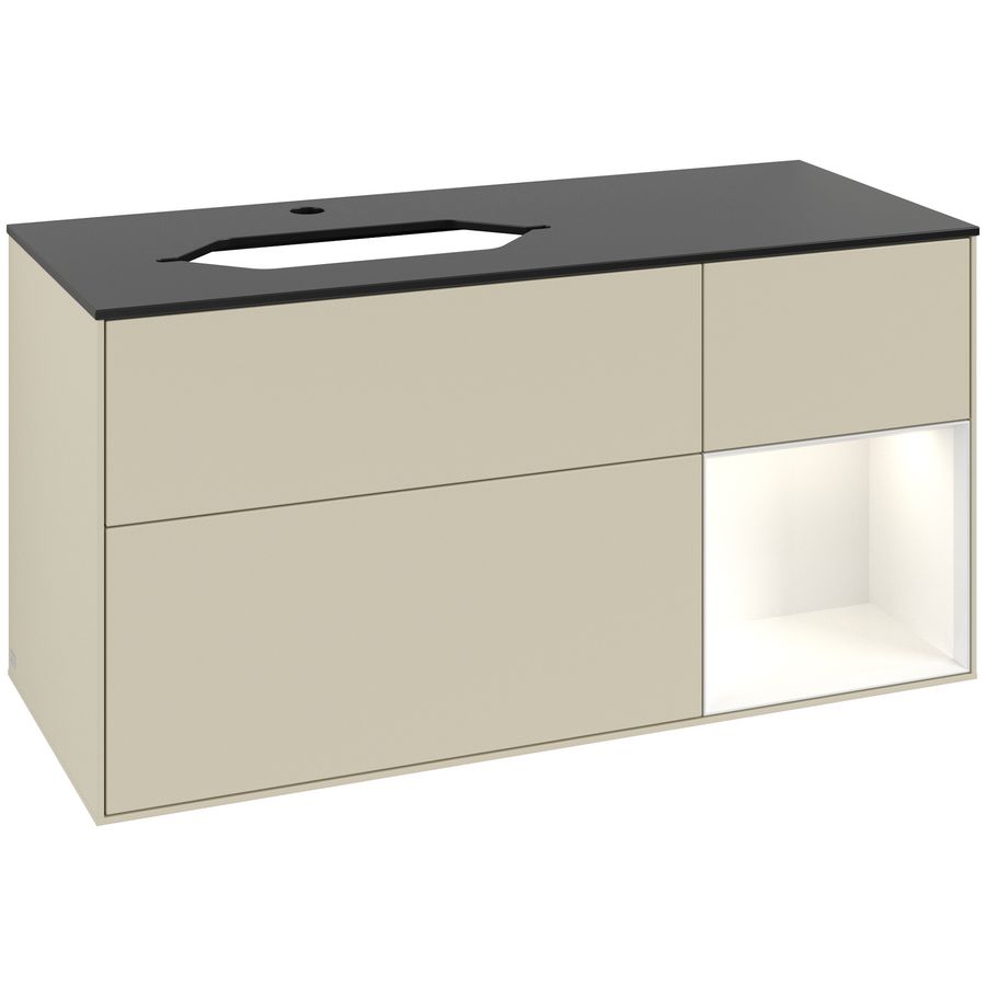Wastafelonderkast Finion 1200x603x501mm S.Grey Matt Lacquer G282GFHJ