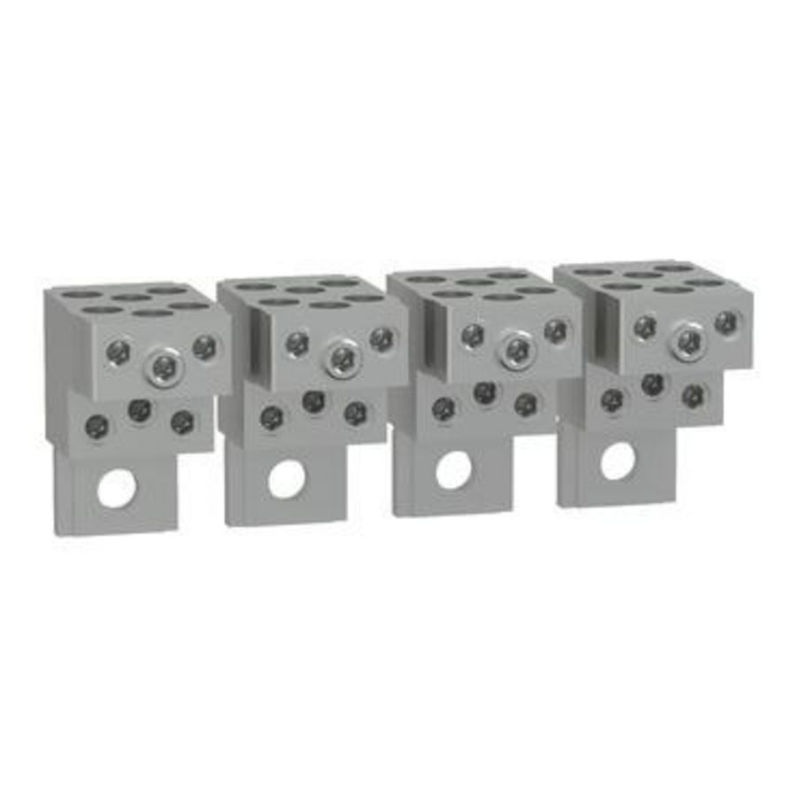 Aluminium connector-voor 6 kabels 1,5 tot 35mm² -voor Transf