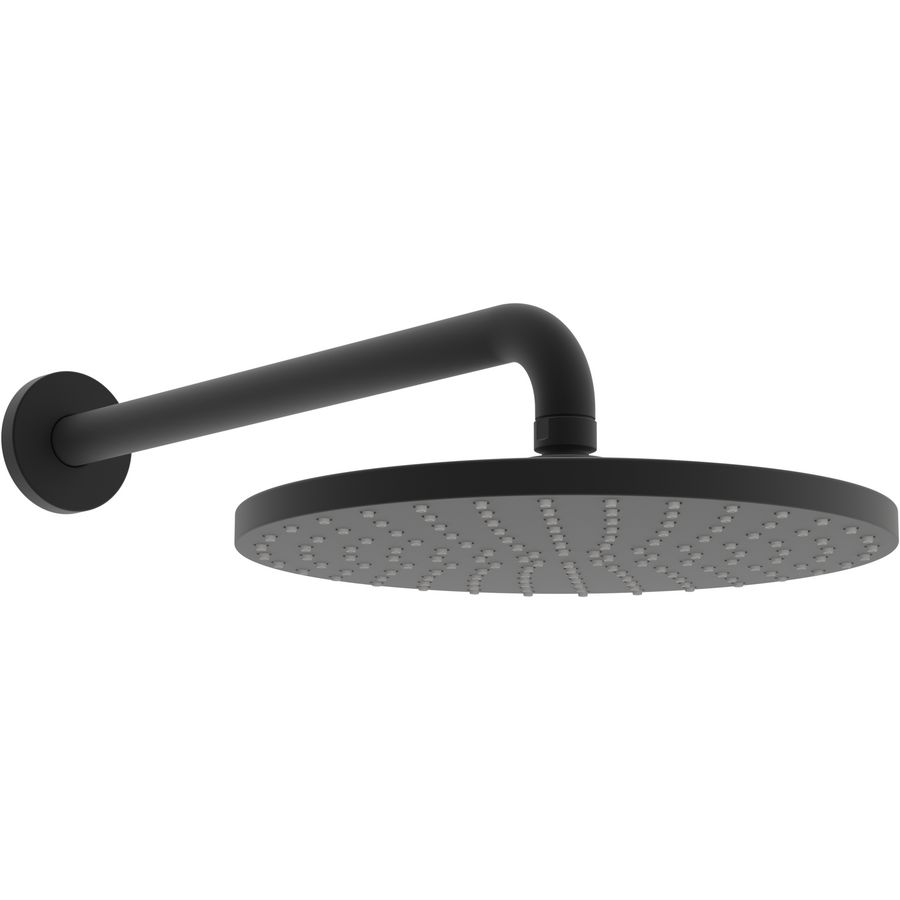 Regendouche, d 250 mm, Brass/Plastic, Mat zwart