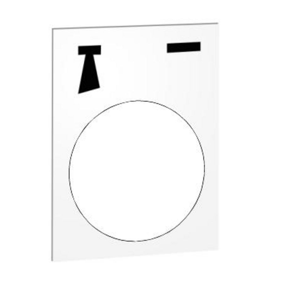 Etiket 30x40mm Met symbool Wit Harmony XB4/XB5