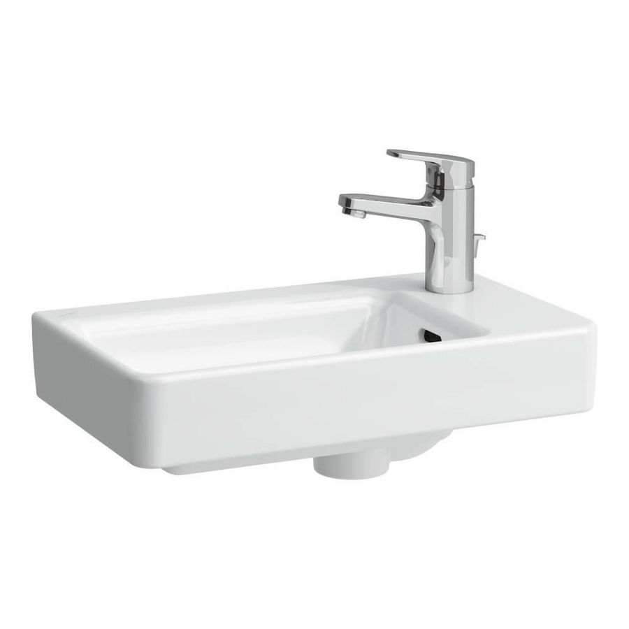 Fontein 480x280mm 1 kr.gat asymetrisch rechts lcc-wit