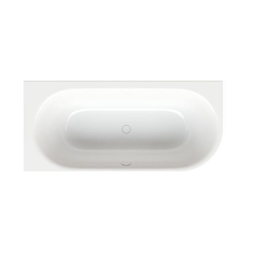 Ligbad staal geglazuurd duo BetteLux Oval IV Silhouette 175x80cm wit AS antislip Sense