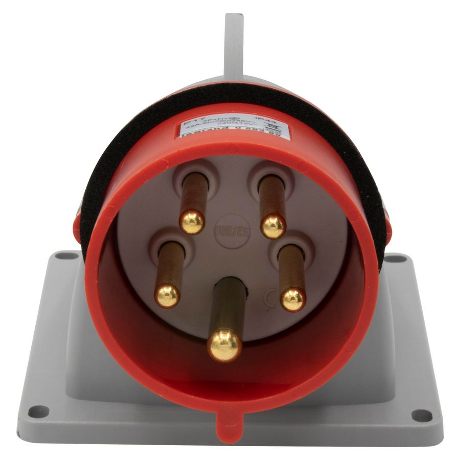 Toestelcontactstop 400V 32A 5P IP44 rood P17 Tempra