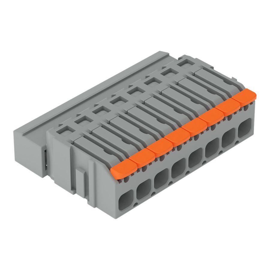 1-draads male steker Hendel Push-in CAGE CLAMP grijs VVE=50