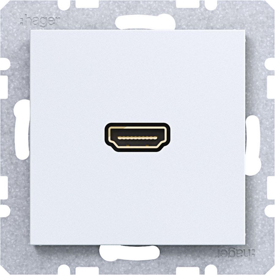 HDMI-contactdoos A.x/C.x lichtwit mat