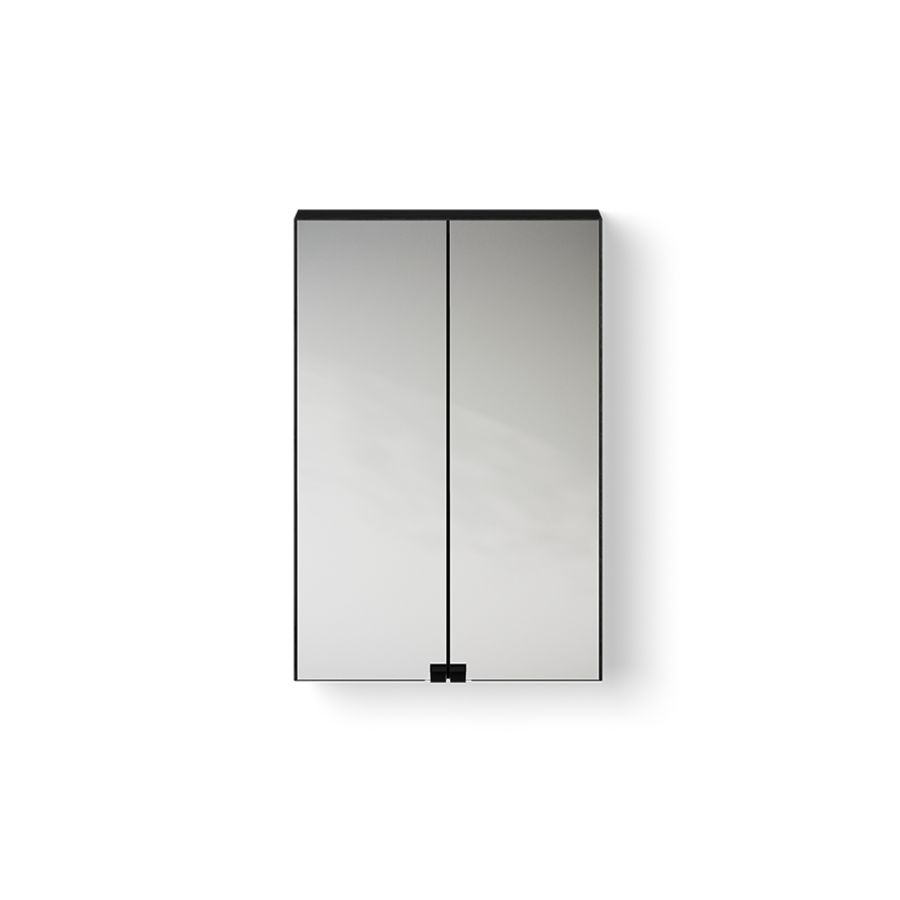 Wooden Mirror Cabinet / spiegelkast 400mm eiken black incl. stopcontact excl. verlichting