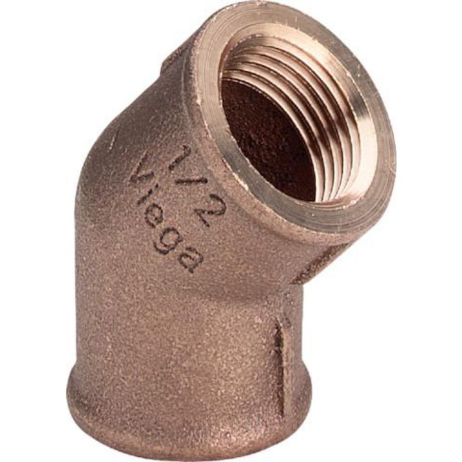 Draadbocht 45° brons 1" bn.xbn. 3120 VVE=5
