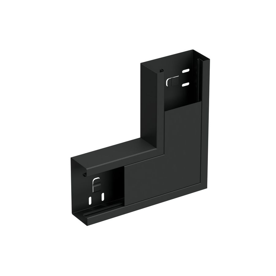 Verticaal hoekstuk wandgoot +D LSU-110/52 WGX zwart RAL9017