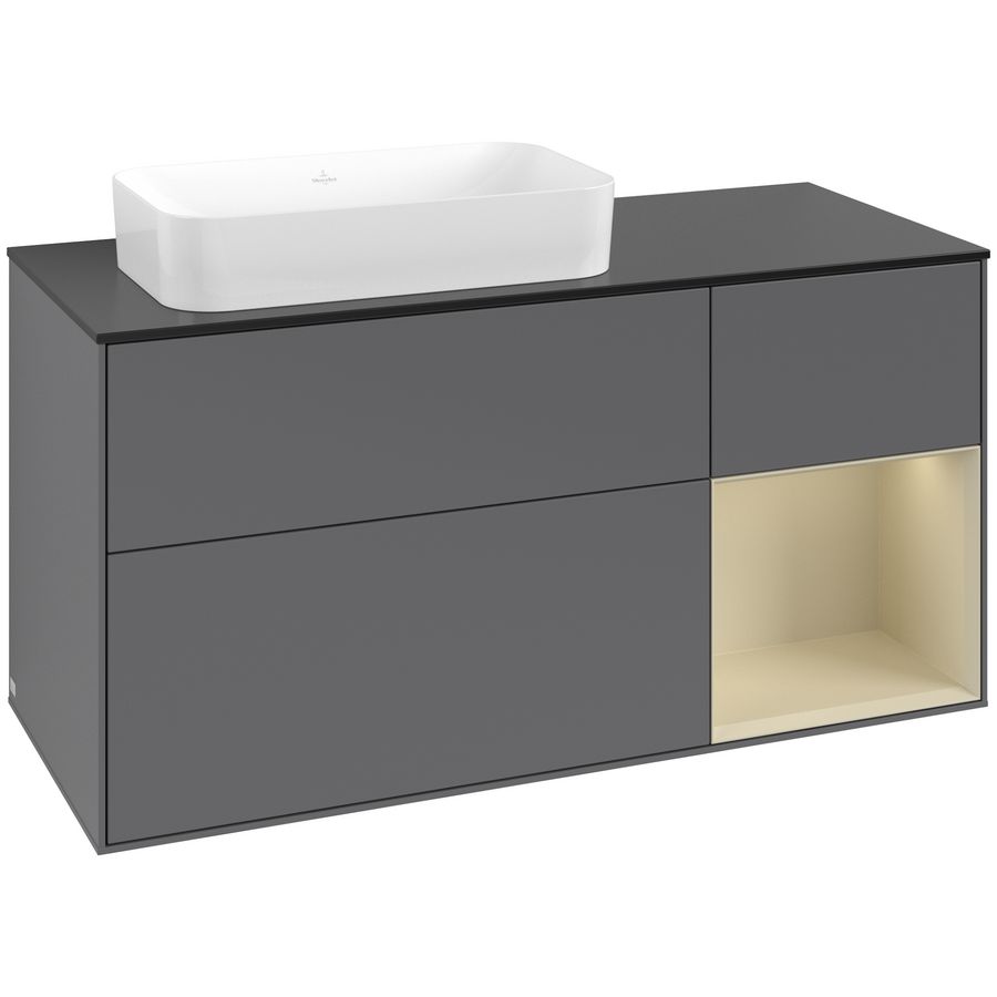 Wastafelonderkast Finion 1200x603x501mm Antr. Matt Lacquer G692HJGK
