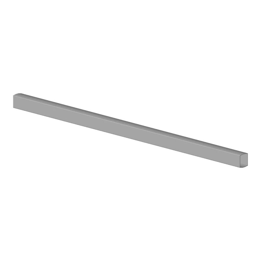 Houder 25x20x556mm chr