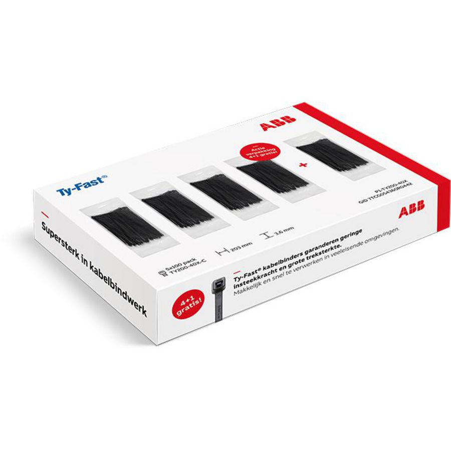 Kabelbinder promo box 180n 203mm BLK-UV