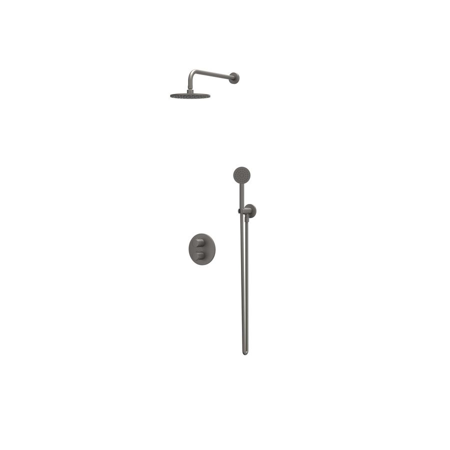 Afbouwdeel regendouche IVY combiset Bond 2 inbouwthermostaat houder gebor. metal black CSB2EXGMCDAA excl. inbouwbox