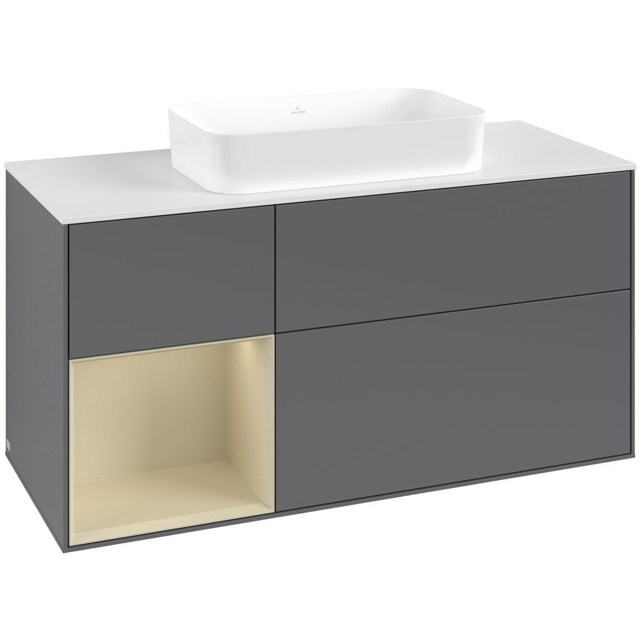 Wastafelonderkast Finion 1200x603x501mm Antr. Matt Lacquer G701HJGK