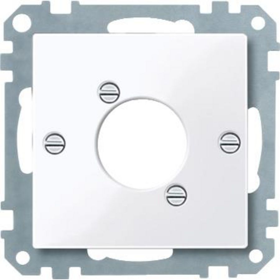 Centraalplaat voor XLR audiostekker Actief wit Systeem M