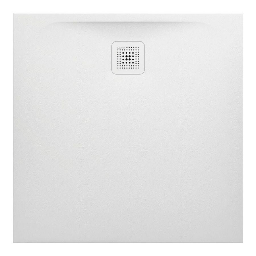 Douchevloer 900x900mm vierkant wit Marbond composiet afvoer aan zijde