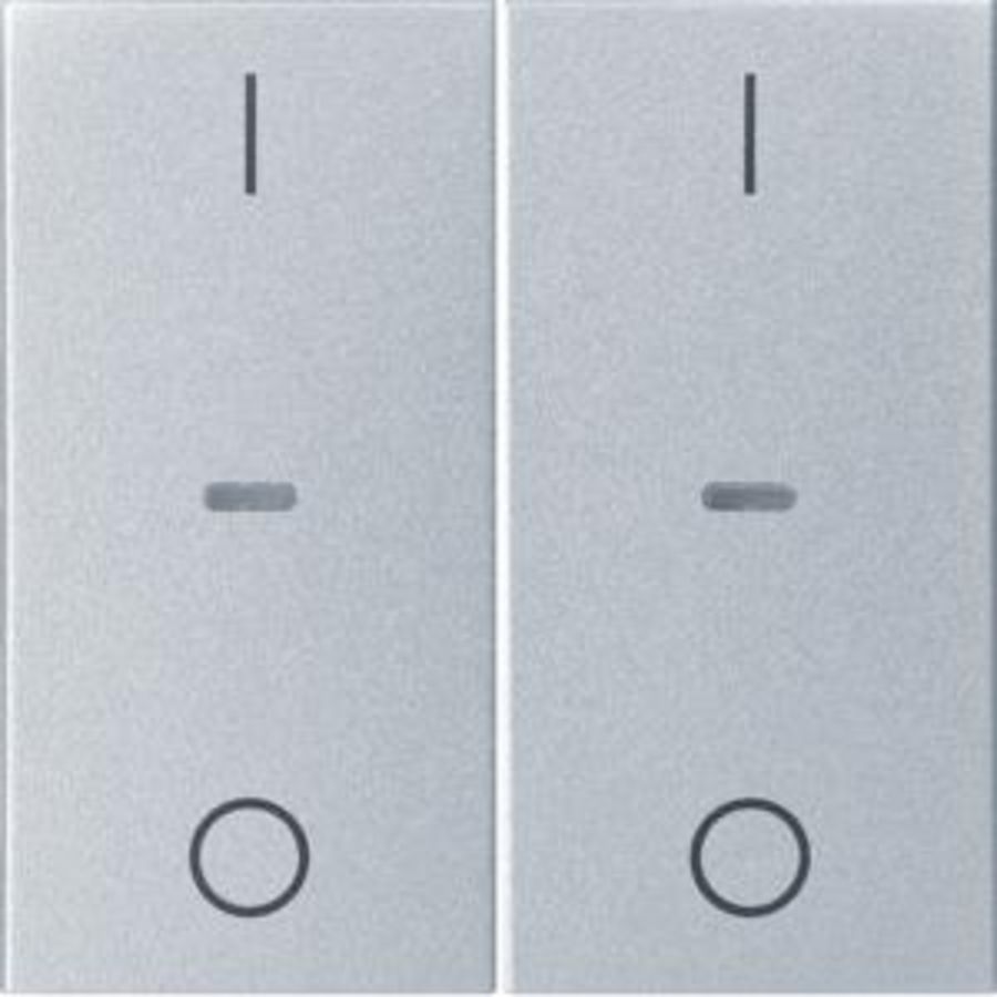 Drukknopmodule afdekking 2-v I/O berker S.1/B.3/B.7 alulook