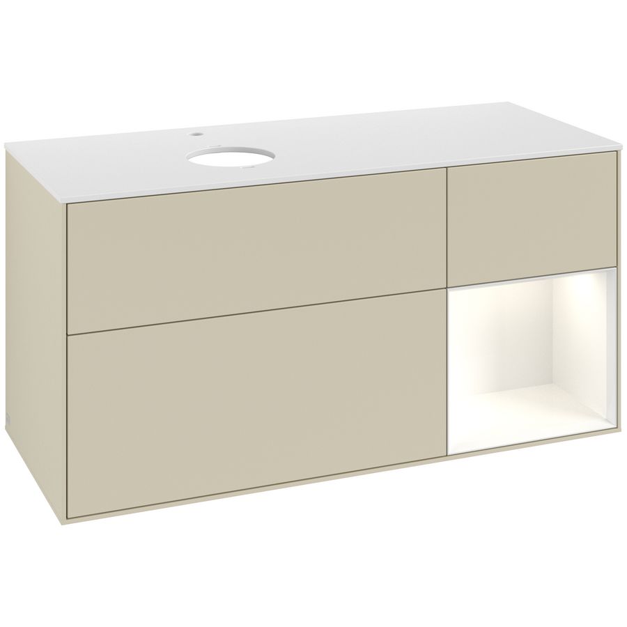 Wastafelonderkast Finion 1200x603x501mm S.Grey Matt Lacquer F811GFHJ
