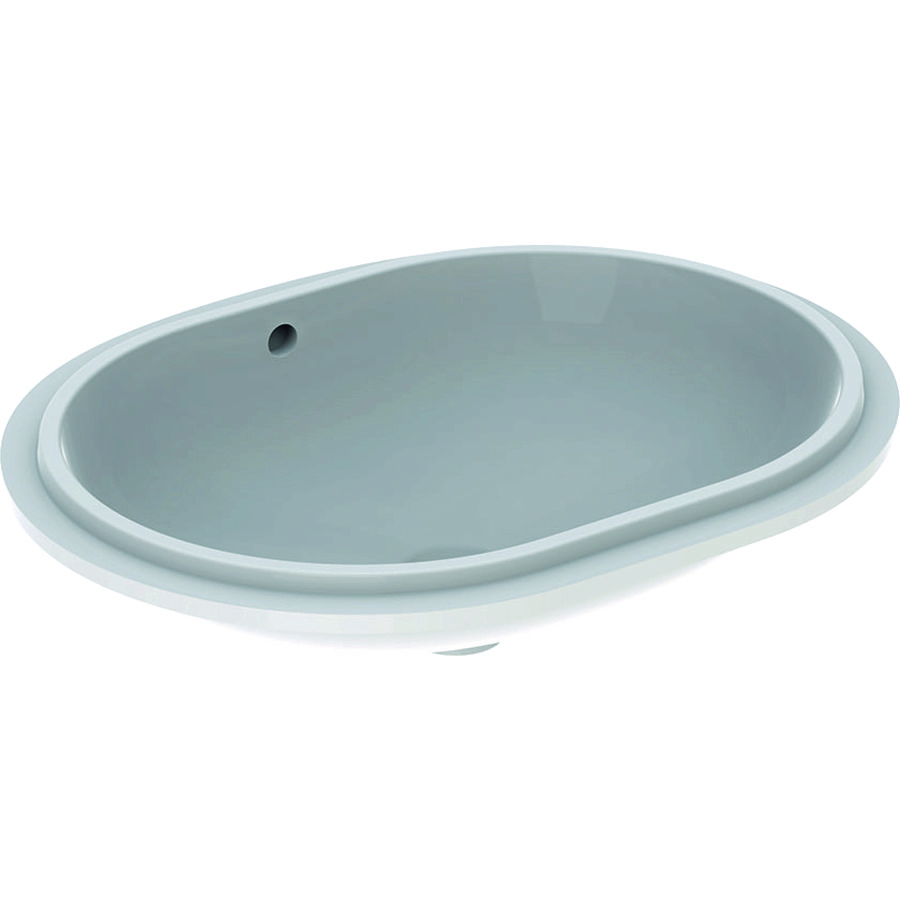 VariForm onderbouwwastafel ellipsvormig 55x46cm met overloop wit