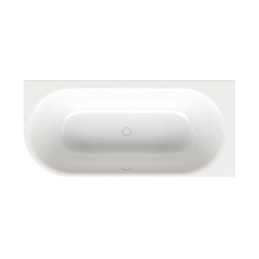 Ligbad staal geglazuurd duo BetteLux Oval V Silhouette 185x85cm wit AS antislip Sense