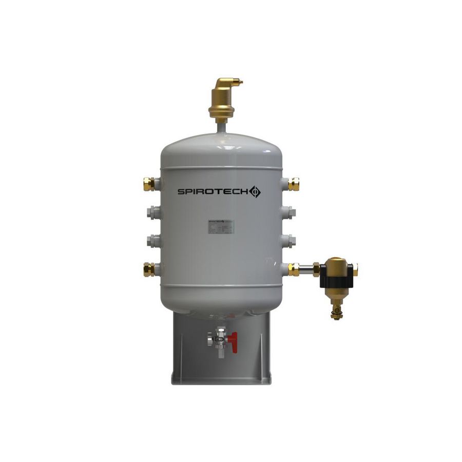 Buffervat SPIROSTORE staal 30ltr. incl. snelontluchter en vuilafscheider met magneet