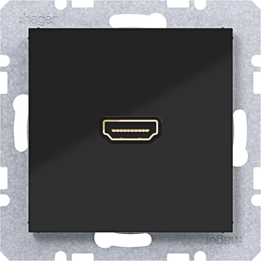 HDMI-contactdoos met 90gr. stekkeraansluiting, A.x/C.x, nach