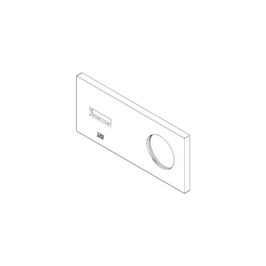 Afdekplaat 80x180x9mm chr