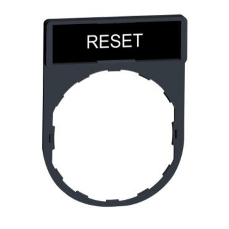 Schild 30x40mm etiket 8x27mm MarkeringRESET" VVE=10