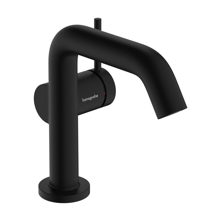 Tecturis S 1-hendel wastafelkraan 110 Fine CoolStart met afvoerplug mat zwart 73320670