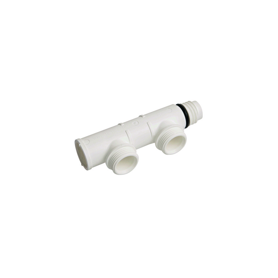 Verlengsuk/basis push 3/4" euroconus wit 2x EK uiting
