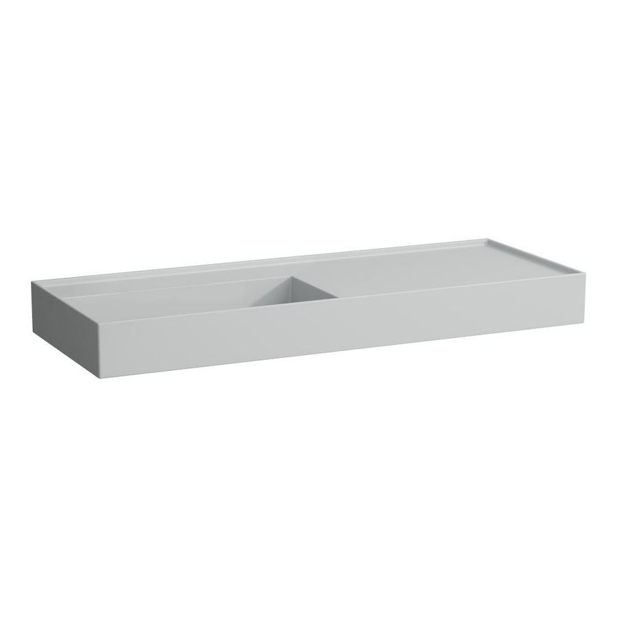 Wast. afleg rechts 1200x460mm z.kraangat z. overl. mat grijs