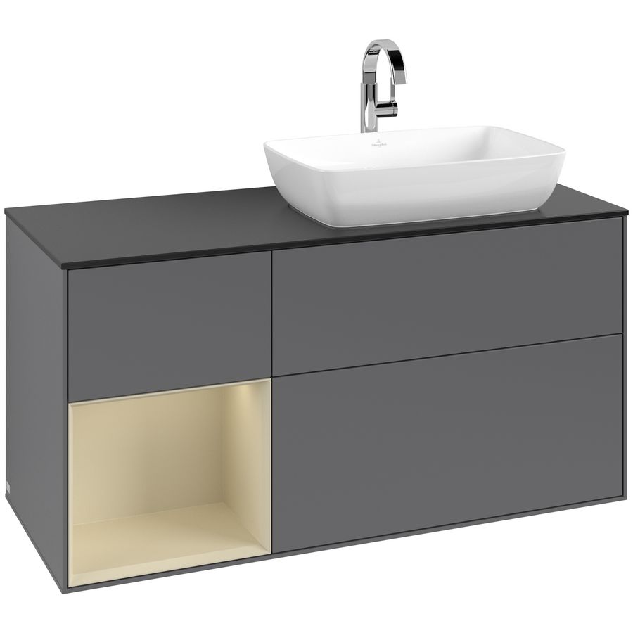 Wastafelonderkast Finion 1200x603x501mm Antr. Matt Lacquer G802HJGK