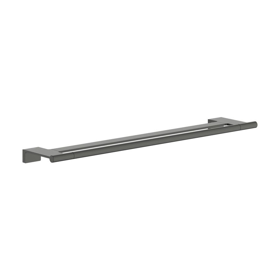 AddStoris S dubbel handdoekrek Brushed Black Chrome