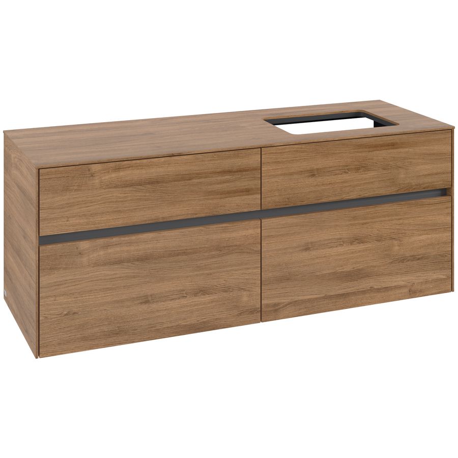 Wastafelonderkast Collaro 1400x548x500mm Oak.Kans C11800RH