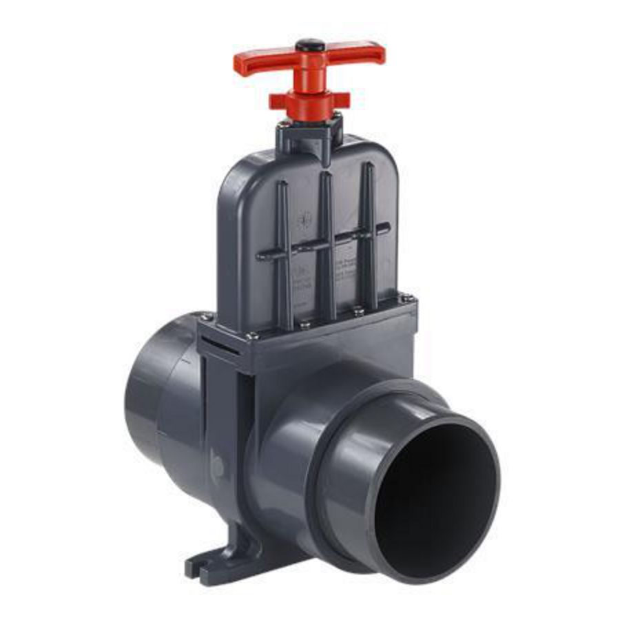 Schuifklep PVC DN150 227mm, aansl.D160mm