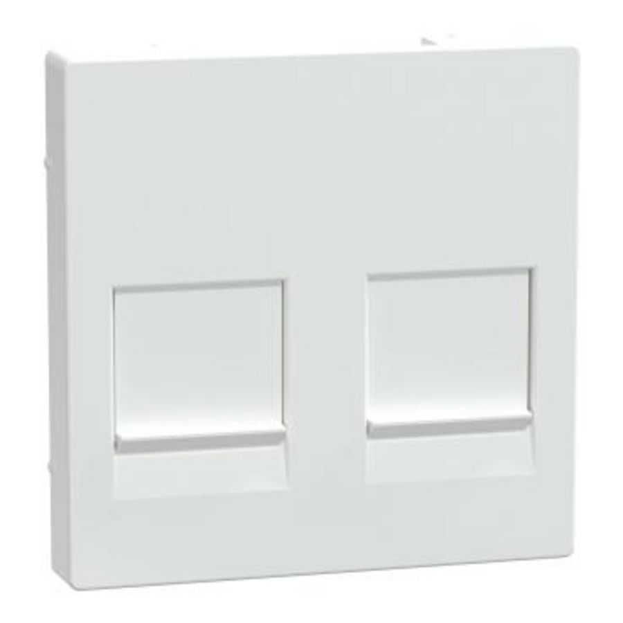 Centraalplaat RJ45 2-voudig Stofschuif Actief wit Systeem M