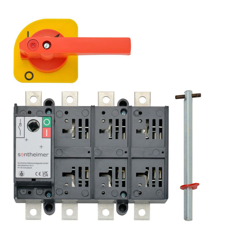 Hoofdschakelaar nood-uit 315A 3P bodemmontage met as/hendel