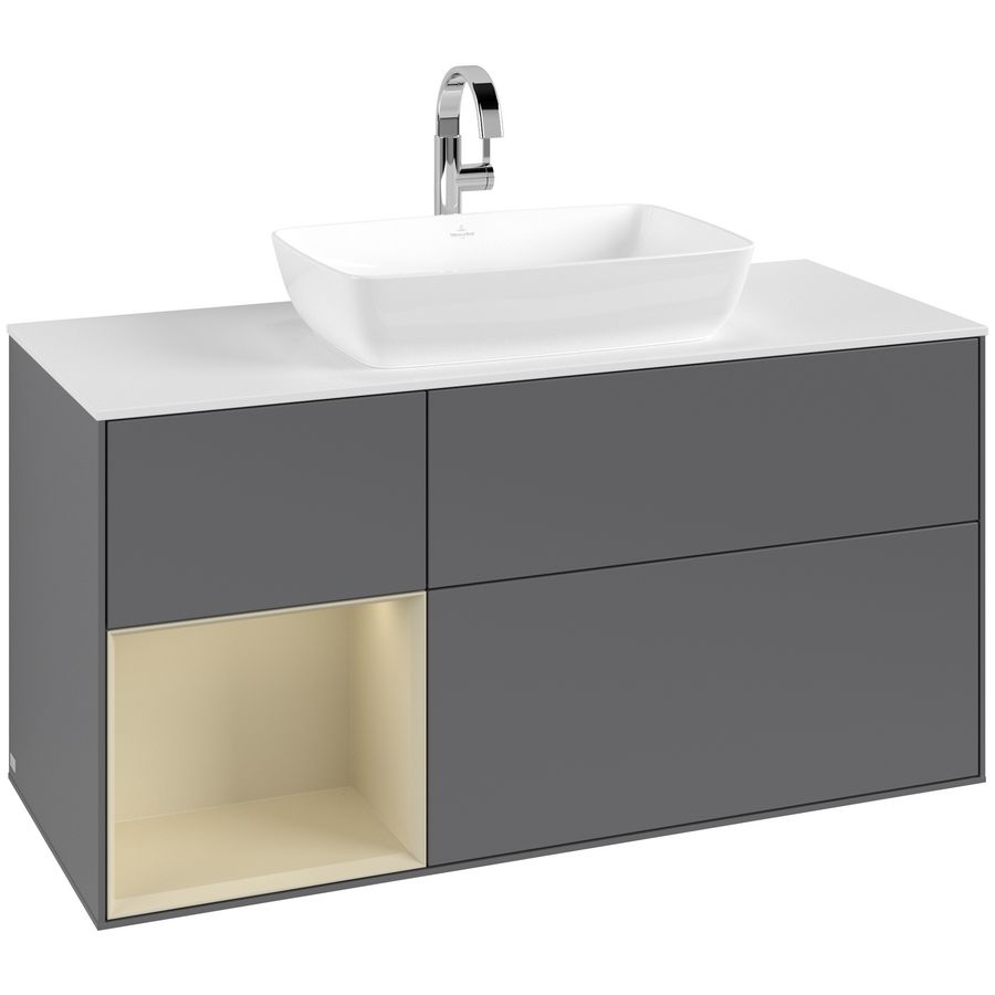 Wastafelonderkast Finion 1200x603x501mm Antr. Matt Lacquer G821HJGK
