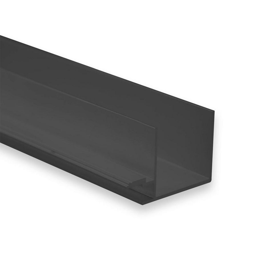 LED gipsplaat profiel TBP1 L=2mtr. LED strip zwart RAL9005 max.6mm